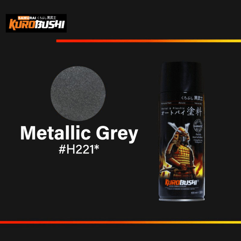 H221 Color Metallic Grey H221* (1 Dus) – Samurai Paint Indonesia